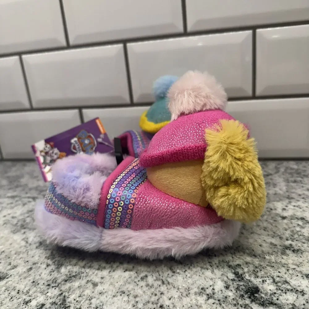 Paw Patrol Slippers Girls 5-6 Pink‎ Sky Everest Slip On Shoes Unisex Nickelodeon